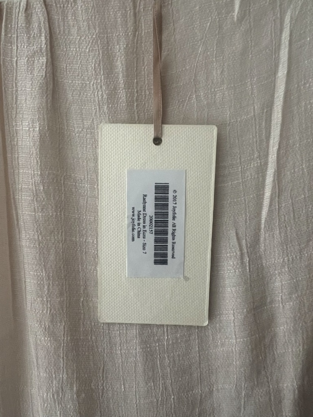 Rare Joyfolie Raelynne Dress in Ecru Sz 7 - Picture 7 of 9